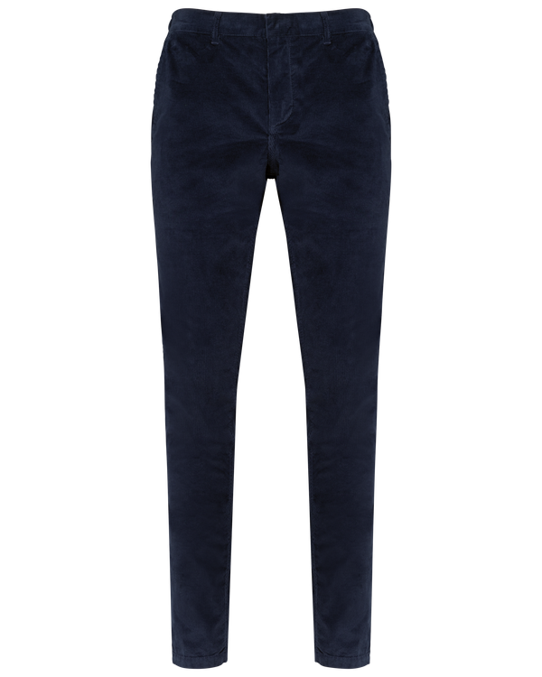 Pantalon écoresponsable en velours côtelé homme Navy Blue Spasso