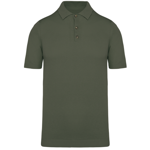 Polo écoresponsable en maille homme Organic Khaki Spasso