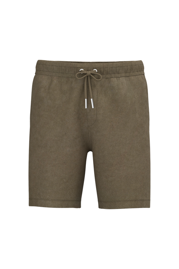 Short écoresponsable en éponge homme Light Olive Green Spasso