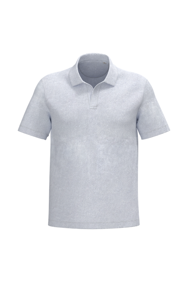 Polo écoresponsable en éponge homme White Spasso
