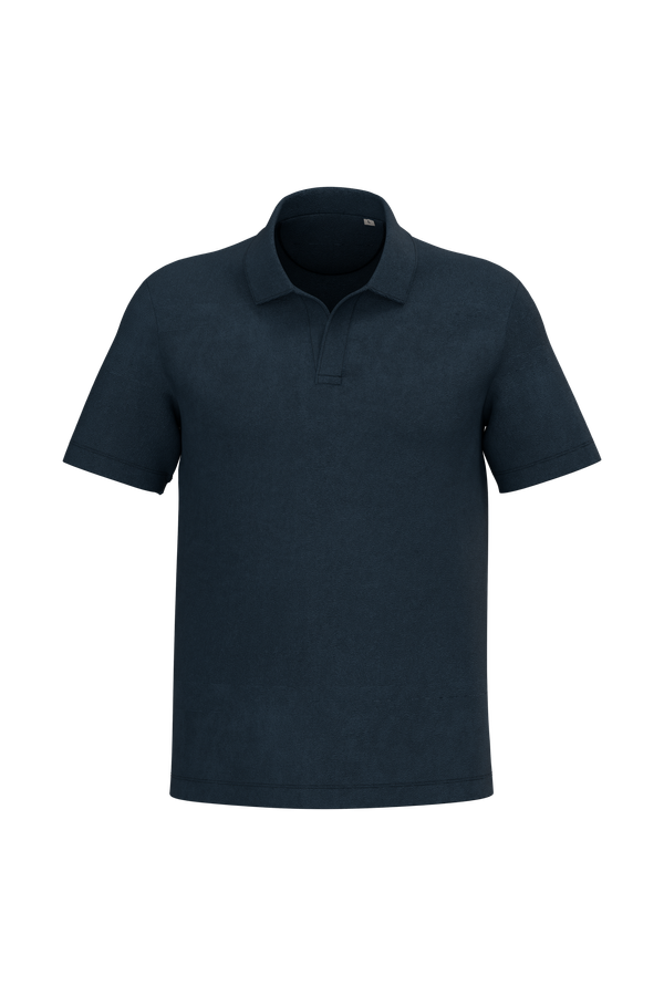 Polo écoresponsable en éponge homme Navy Blue Spasso
