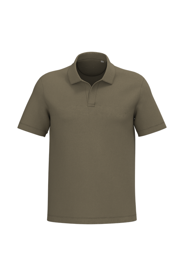 Polo écoresponsable en éponge homme Light Olive Green Spasso