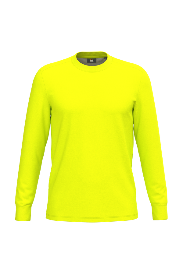 T-shirt unisexe écoresponsable manches longues coton/polyester Fluorescent Yellow WK. Designed To Work