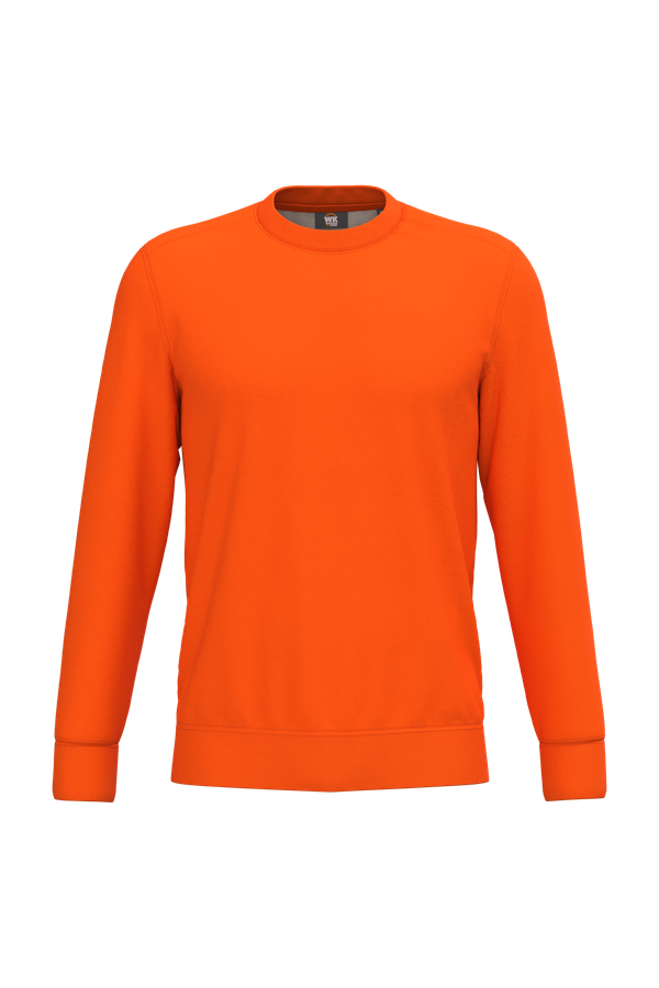 Sweat-shirt unisexe écoresponsable polyester/coton Fluorescent Orange WK. Designed To Work