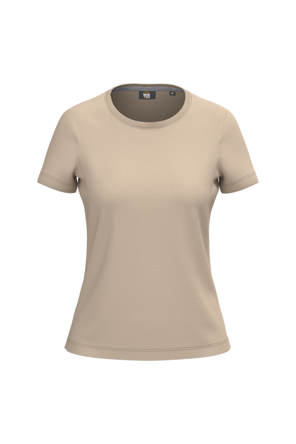 T-shirt à traitement antibactérien femme Light Sand WK. Designed To Work