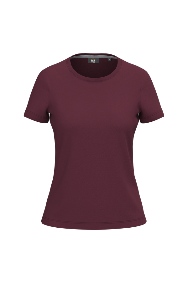 T-shirt à traitement antibactérien femme Wine WK. Designed To Work