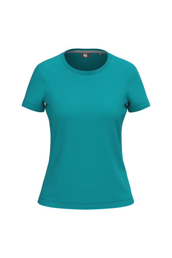 T-shirt à traitement antibactérien femme Teal Blue WK. Designed To Work