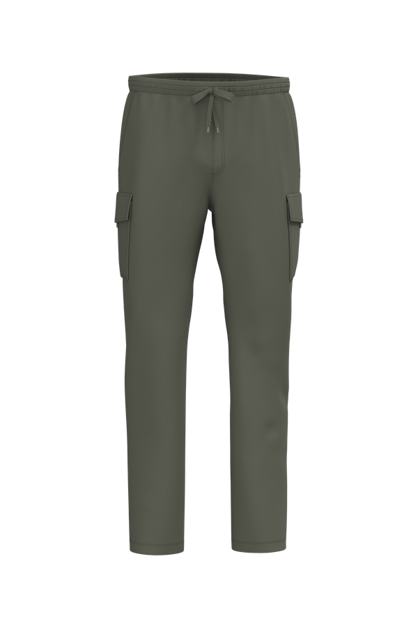 Pantalon cargo écoresponsable délavé French Terry homme Washed Organic Khaki Native Spirit