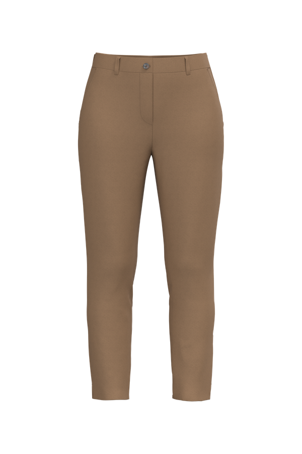 Pantalon chino 7/8 femme - 235g Dark camel Native Spirit