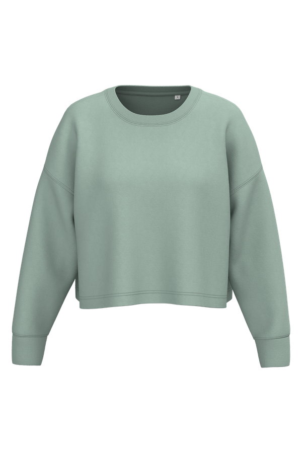 Sweat-shirt crop col rond femme Sage PROACT®