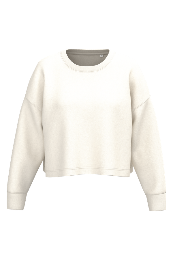 Sweat-shirt crop col rond femme Coconut Milk PROACT®