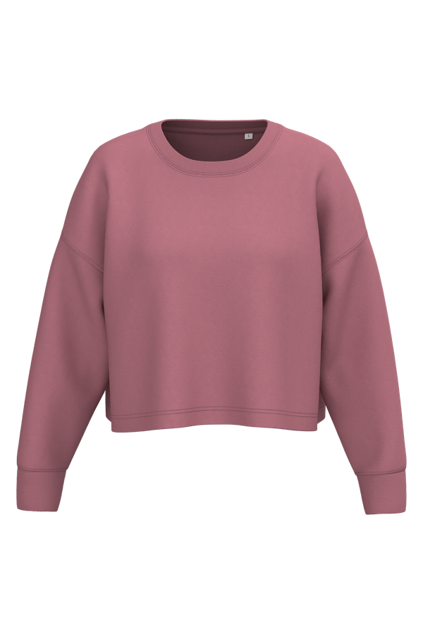Sweat-shirt crop col rond femme Antique Rose PROACT®