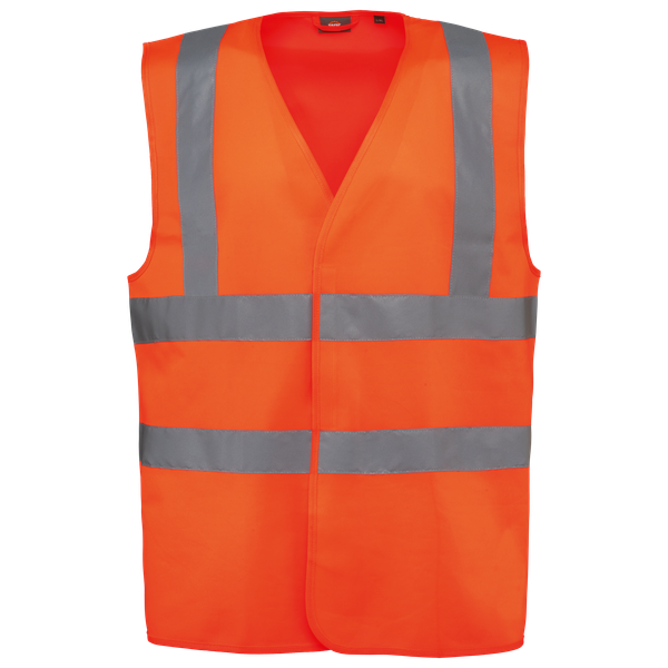 Gilet adulte haute visibilité unisexe Hi Viz Orange WK. Designed To Work