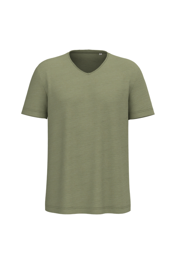 T-shirt écoresponsable col slub à épaules tombantes homme Tender Green Spasso