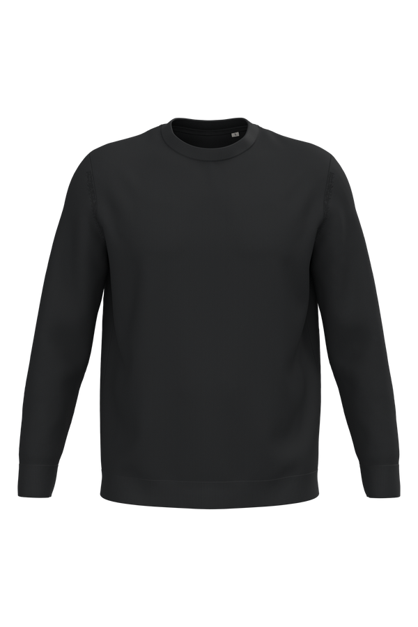 Pull écoresponsable à col rond homme Black Spasso