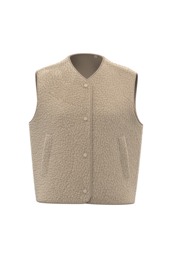Veste sans manches en sherpa femme Wet Sand Spasso