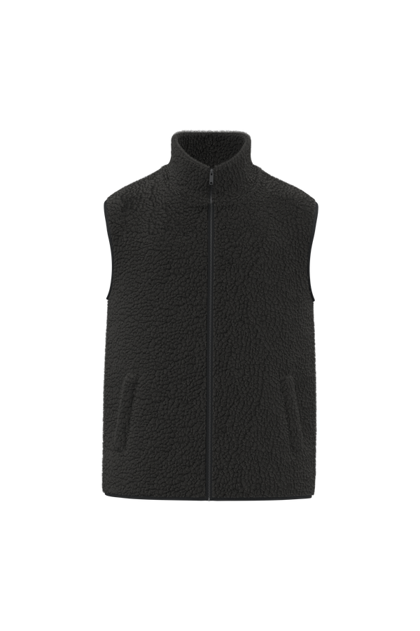 Veste sans manches en sherpa homme Black Spasso