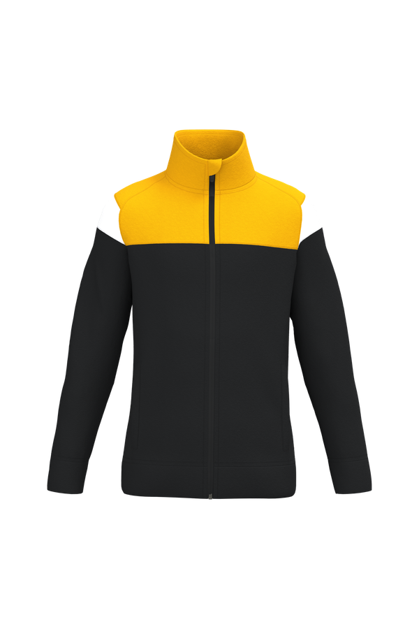Veste de survêtement zippée enfant Black / Sporty Yellow PROACT®