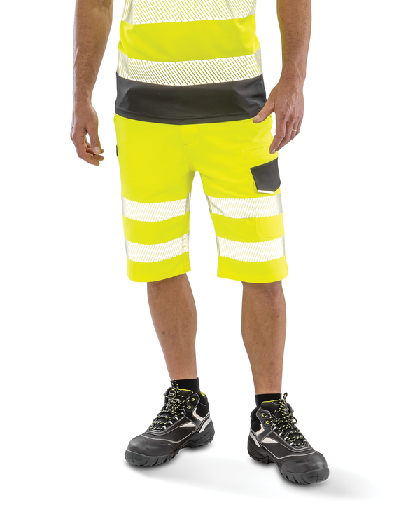 Short de sécurité stretch recyclé Safe-Guard Fluorescent Yellow Result