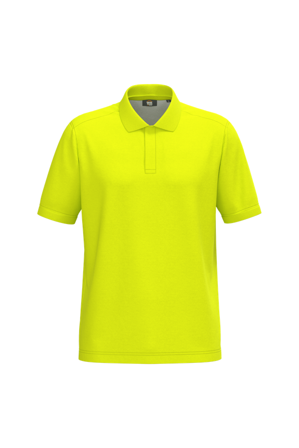 Polo unisexe écoresponsable coton/polyester Fluorescent Yellow WK. Designed To Work