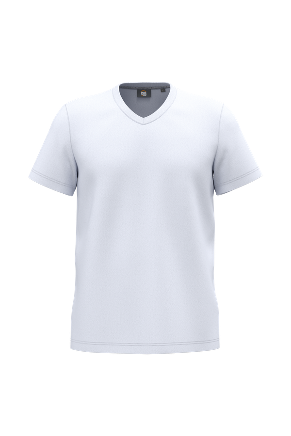 T-shirt écoresponsable col V antibactérien homme White WK. Designed To Work