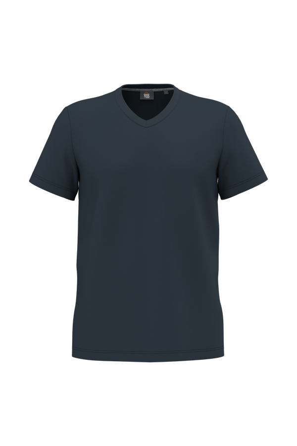 T-shirt écoresponsable col V antibactérien homme Navy WK. Designed To Work