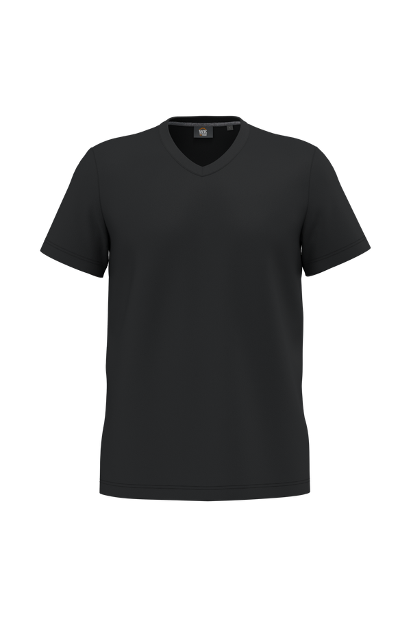 T-shirt écoresponsable col V antibactérien homme Black WK. Designed To Work