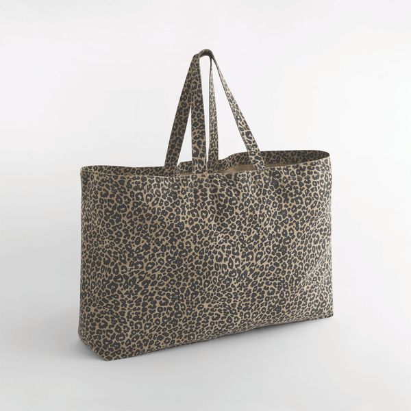 Sac cabas oversize en toile imprimé léopard Vintage leopard print Westford Mill