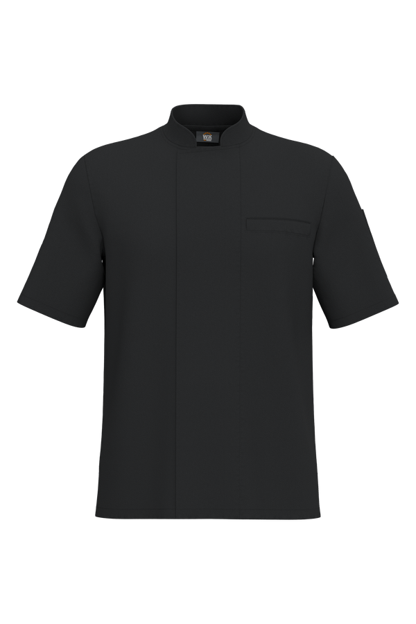 Veste de cuisine écoresponsable manches courtes unisexe Black WK. Designed To Work