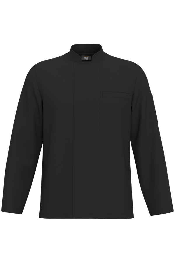 Veste de cuisine écoresponsable et respirante manches longues unisexe Black WK. Designed To Work