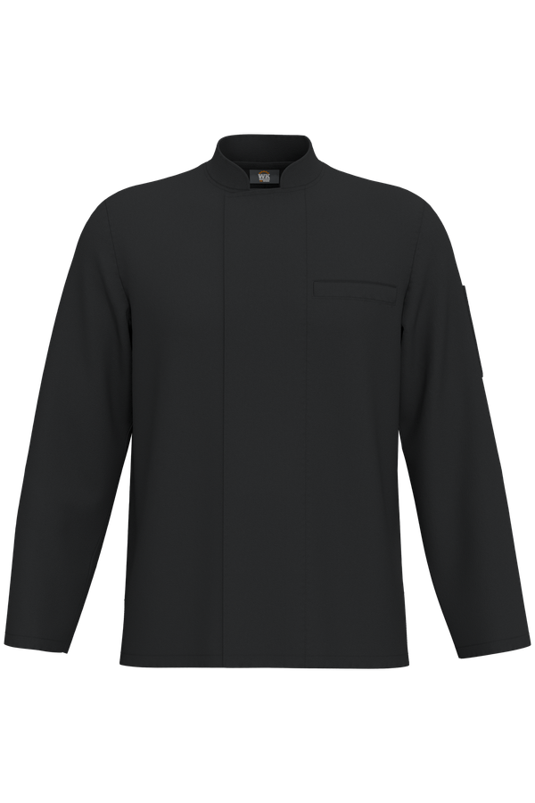 Veste de cuisine écoresponsable manches longues unisexe Black WK. Designed To Work