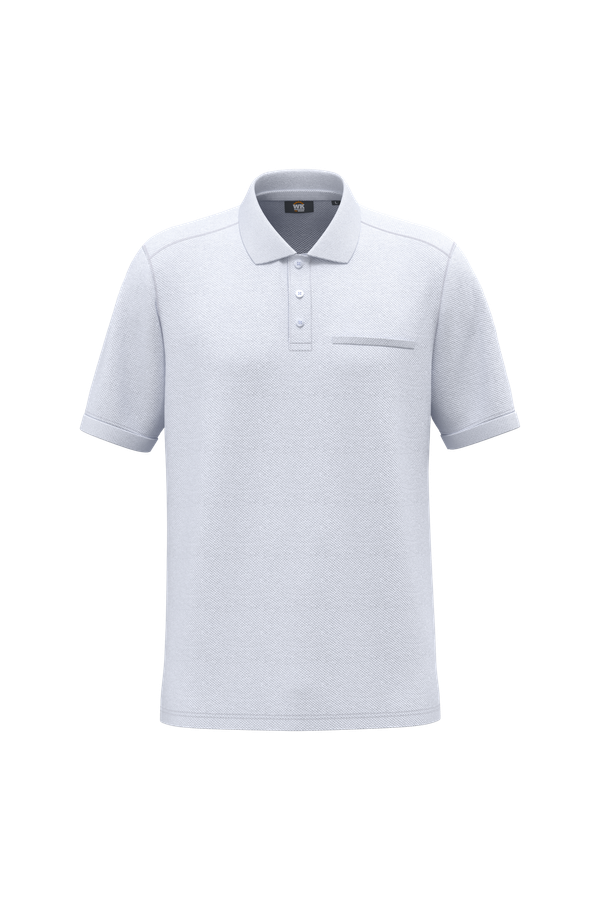 Polo unisexe écoresponsable avec poche poitrine White WK. Designed To Work