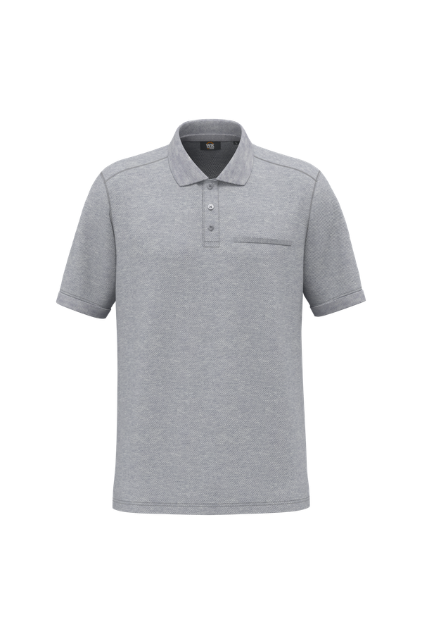 Polo unisexe écoresponsable avec poche poitrine Oxford Grey WK. Designed To Work