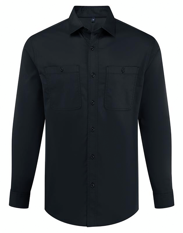 Chemise de service unisex Stay black Premier