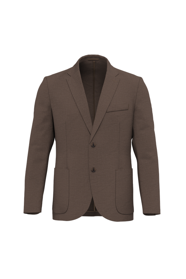 Blazer délavé en lin homme Washed Linen Brown Spasso
