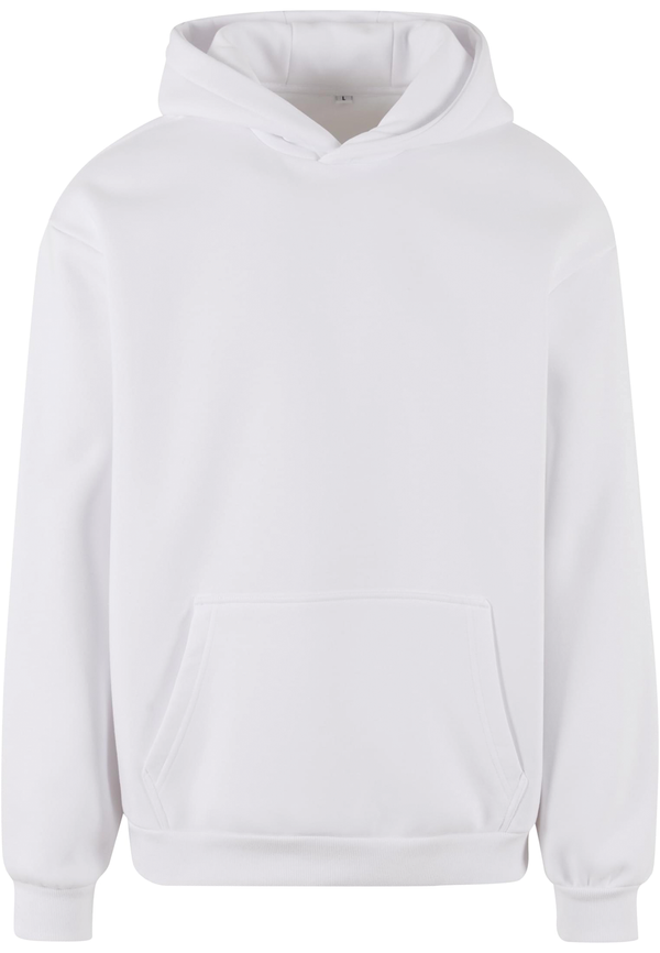 BY284 Fluffy Hoody Build Your Brand White BUILD YOUR BRAND