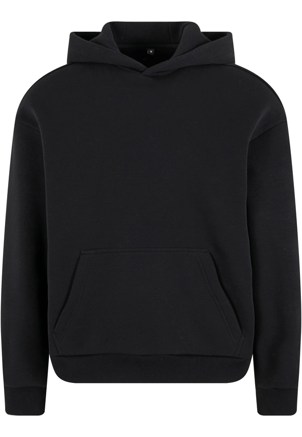 BY284 Fluffy Hoody Build Your Brand Black BUILD YOUR BRAND