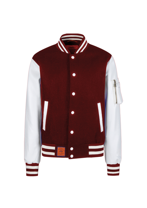 Blouson Letterman Burgundy / Crème Bombers Original