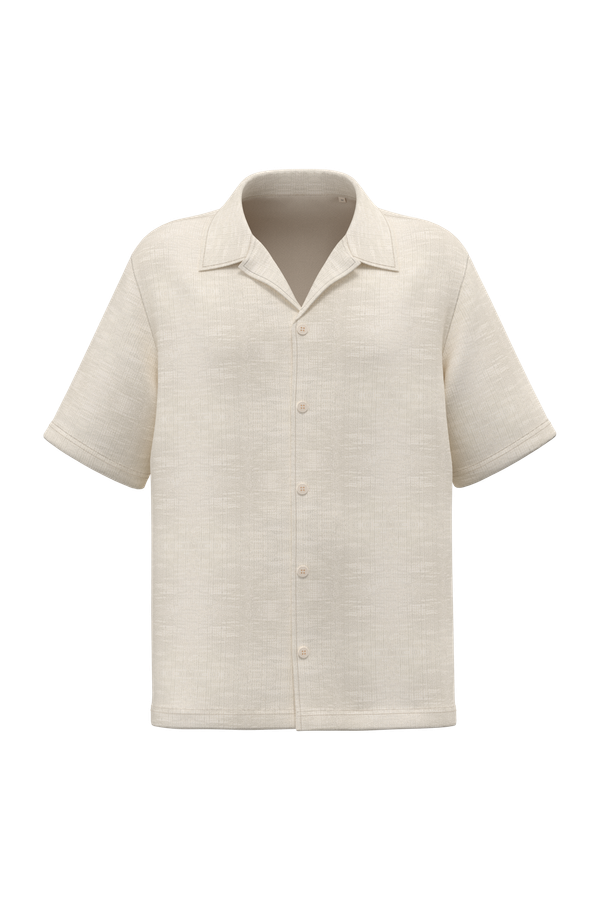 Chemise à manches courtes texturée homme Sandstone Spasso