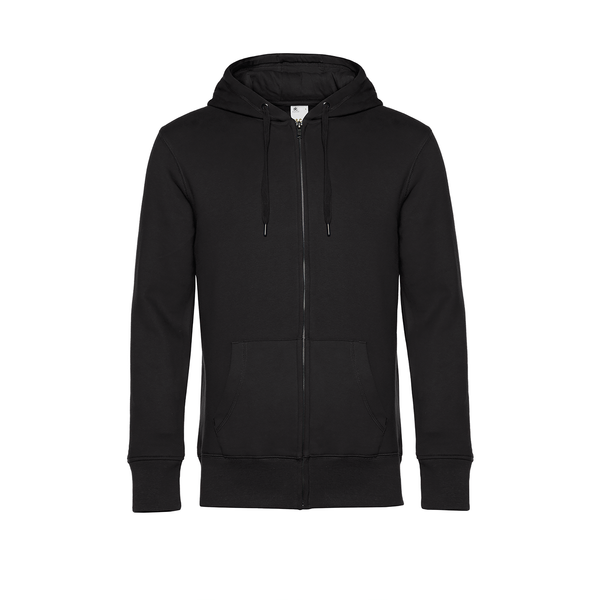 Sweat-shirt capuche zippé KING Black Pure B&C