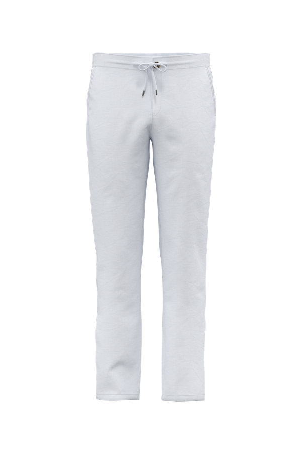 Pantalon écoresponsable en lin et coton bio homme White Spasso