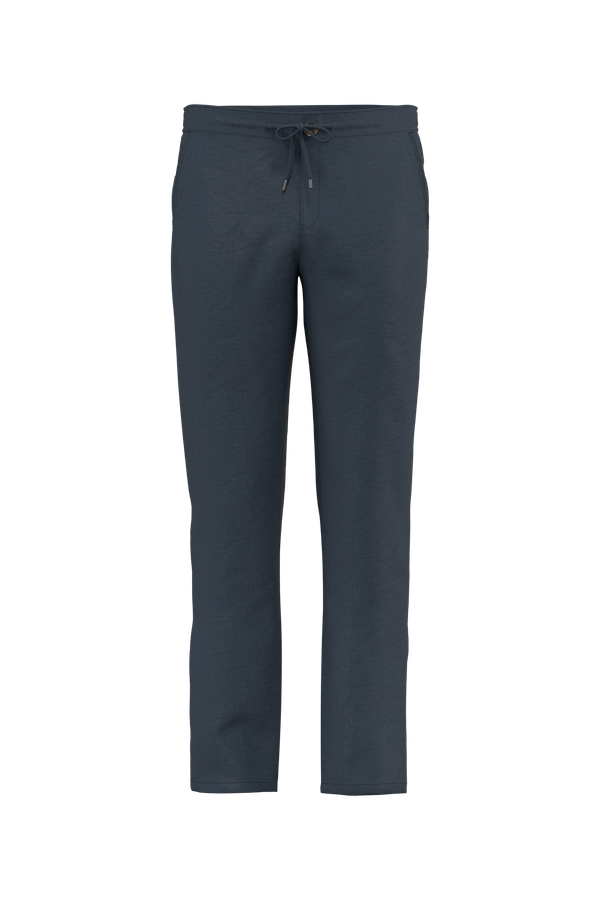 Pantalon écoresponsable en lin et coton bio homme Navy Blue Spasso