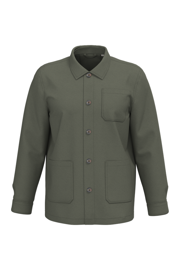Veste worker écoresponsable délavée homme Washed Organic Khaki NATIVE SPIRIT