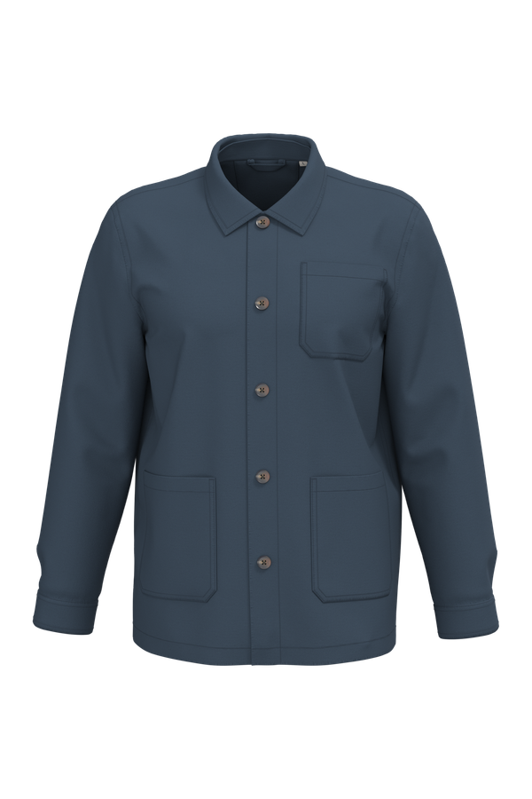 Veste worker écoresponsable délavée homme Washed Navy Blue NATIVE SPIRIT