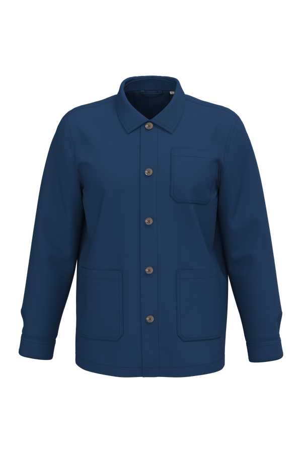 Veste worker écoresponsable délavée homme Washed Indigo NATIVE SPIRIT