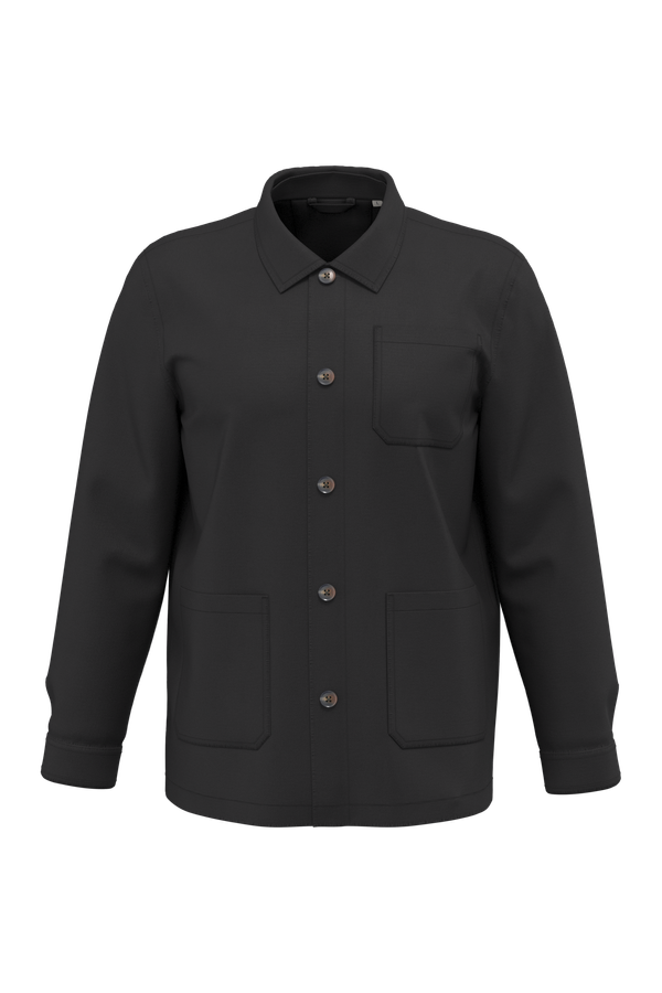 Veste worker écoresponsable délavée homme Washed black NATIVE SPIRIT