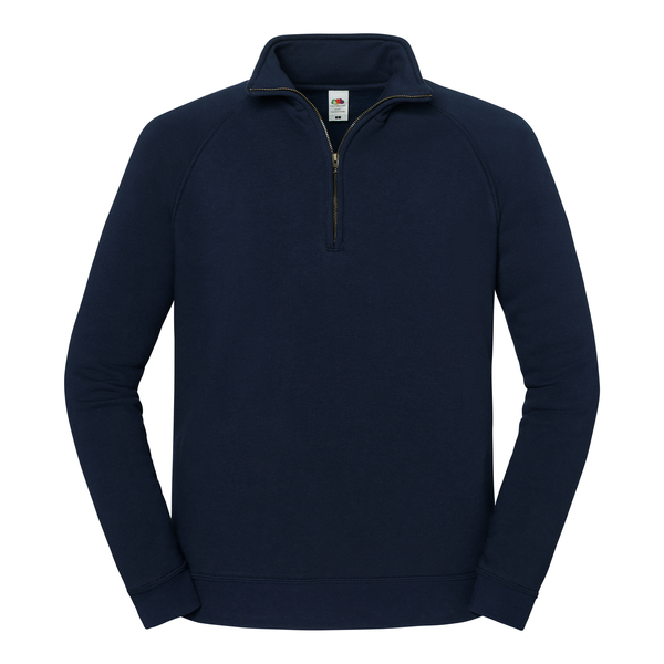 Sweat-shirt homme Iconic premium à col zippé Deep Navy Fruit of the Loom