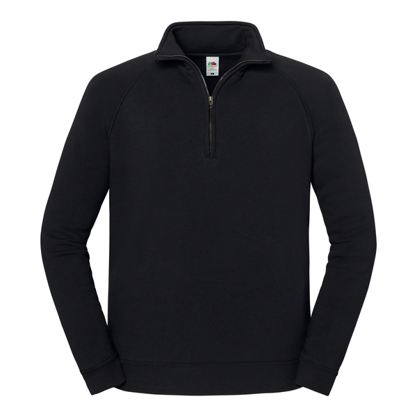 Sweat-shirt homme Iconic premium à col zippé Black Fruit of the Loom