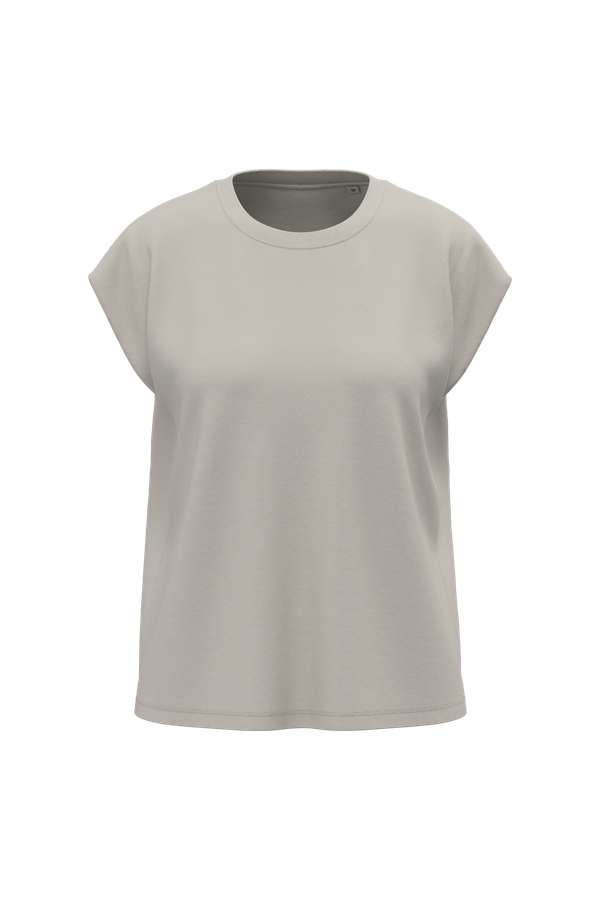 T-shirt écoresponsable sans manches à épaulettes femme Ivory Spasso