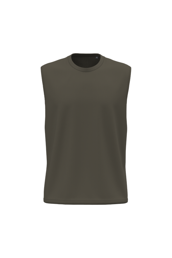 T-shirt sans manches Bio150 homme Dark Khaki Kariban